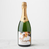 カスタムビジネス感謝美しいカボチャ スパークリングワインラベル (正面)