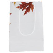 カスタムビジネス感謝美しいカボチャ ミディアムペーパーバッグ (裏面)