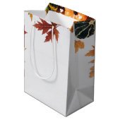 カスタムビジネス感謝美しいカボチャ ミディアムペーパーバッグ (裏面アングル)