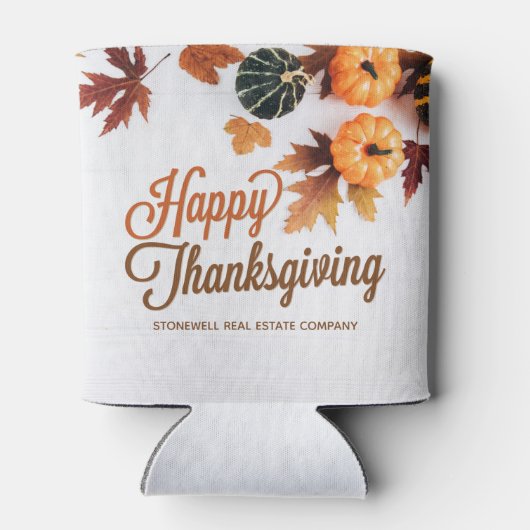 カスタムビジネス感謝美しいカボチャ 缶クーラー (裏面)