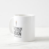 カスタムビジネス用ブランク企業ロゴ入り コーヒーマグカップ (正面左)