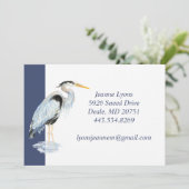 カスタムビジネス素晴らしブルーヘロンバードビジネス サンキューカード (スタンド正面)