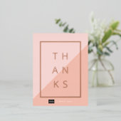 カスタムビジネス金箔ありがとうはがき 箔招待状ポストカード (立ち正面)