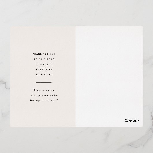 カスタムビジネス金箔ありがとうはがき 箔招待状ポストカード (裏面)