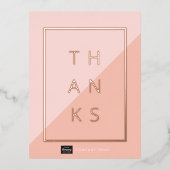 カスタムビジネス金箔ありがとうはがき 箔招待状ポストカード (正面)