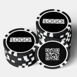 カスタムビジネス長方形ロゴ プロモーションQRコード ポーカーチップ