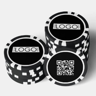 カスタムビジネス長方形ロゴ プロモーションQRコード ポーカーチップ