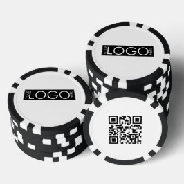 カスタムビジネス長方形ロゴ プロモーションQRコード ポーカーチップ