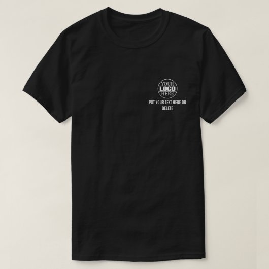 カスタムビジネス ロゴとスローガン Tシャツ (デザイン正面)