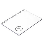 カスタムビジネス ロゴ + カスタム テキスト ノートブック (左側)