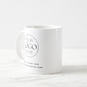 カスタムビジネス ロゴ ブランド コーヒーマグカップ (正面左)