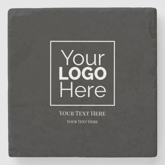 カスタムビジネス ロゴ ブランド プロフェッショナル  ストーンコースター (正面)