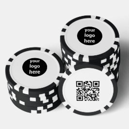 カスタムビジネス ロゴ プロモーションQRコード ポーカーチップ