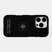 カスタムビジネス ロゴ ミニマル iPhoneケースデザイン iPhoneケース (裏面横)