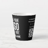 カスタムビジネス ロゴ 企業 モダン おしゃれ カフェラテマグ (正面)