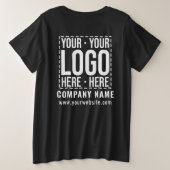 カスタムビジネス ロゴ 企業 モダン おしゃれ プラスサイズTシャツ (デザイン裏面)