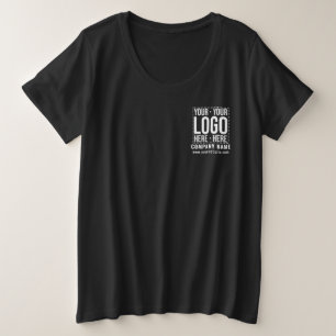 カスタムビジネス ロゴ 企業 モダン おしゃれ プラスサイズTシャツ