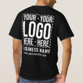 カスタムビジネス ロゴ 企業 モダン おしゃれ Tシャツ (裏面)