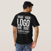 カスタムビジネス ロゴ 企業 モダン おしゃれ Tシャツ (裏面フル)