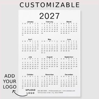 カスタムビジネス ロゴ 企業 2027年 カレンダー