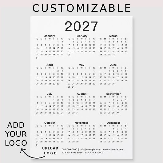 カスタムビジネス ロゴ 企業 2027年 カレンダー
