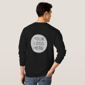 カスタムビジネス ロゴ 従業員 スタッフ | 裏表 Tシャツ (裏面フル)