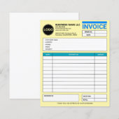 カスタムビジネス ロゴ 販売請求書 フォーム用紙 (正面/裏面)