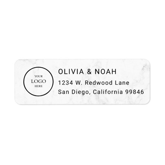 カスタムビジネス ロゴ 返送先住所ラベル ラベル (正面)