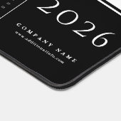 カスタムビジネス ロゴ 2026 ブラック カレンダー デスクマット (コーナー)