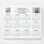 カスタムビジネス ロゴ 2026 会社カレンダー マウスパッド (正面)
