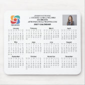 カスタムビジネス ロゴ 2027 会社カレンダー マウスパッド (正面)