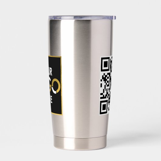 カスタムビジネス ロゴ QRコード プロモーション 保温保冷タンブラー (左面)