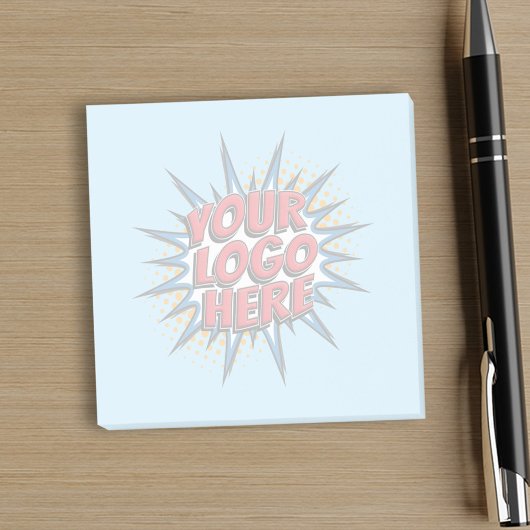 カスタムビジネス – 透かしロゴ（青） ポストイット