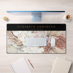 カスタムビジネスPampas GrassPremiumブラックオフィス デスクマット