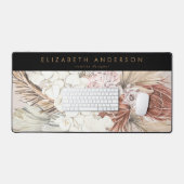 カスタムビジネスPampas GrassPremiumブラックオフィス デスクマット (キーボード&マウス)