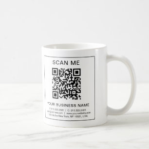 カスタムビジネスQRコードシンプルスキャンMeプロモーション コーヒーマグカップ