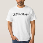 カスタムビジネスQRコードロゴ表裏クルースタッフ Tシャツ (正面)