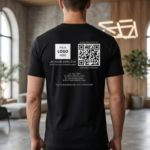 カスタムビジネスQRコードロゴ Tシャツ