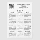 カスタムビジネスQRコード 2027年 カレンダーマグネット (正面)