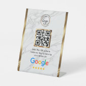 カスタムビジネスQRコードGoogleレビュー 台座サイン (正面)