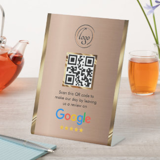 カスタムビジネスQRコードGoogleレビュー 台座サイン