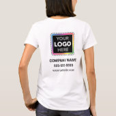 カスタムビジネスTシャツ（表裏ロゴ） Tシャツ (裏面)