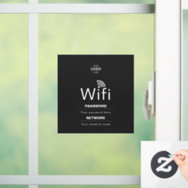 カスタムビジネスWiFiサイン(ロゴ入り) ウィンドウサイン