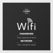 カスタムビジネスWiFiサイン(ロゴ入り) ウィンドウサイン (シート)