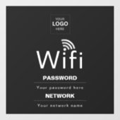 カスタムビジネスWiFiサイン(ロゴ入り) ウィンドウサイン (シート)