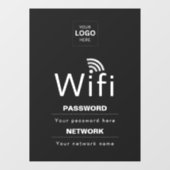 カスタムビジネスWiFiサイン(ロゴ入り) ウィンドウサイン (シート)