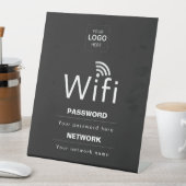 カスタムビジネスWiFiサイン(ロゴ入り) 台座サイン (インサイチュ)