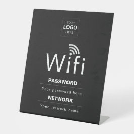 カスタムビジネスWiFiサイン(ロゴ入り) 台座サイン