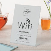 カスタムビジネスWiFiサイン(ロゴ入り) 台座サイン (インサイチュ)