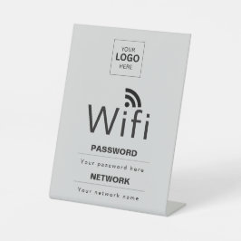 カスタムビジネスWiFiサイン(ロゴ入り) 台座サイン